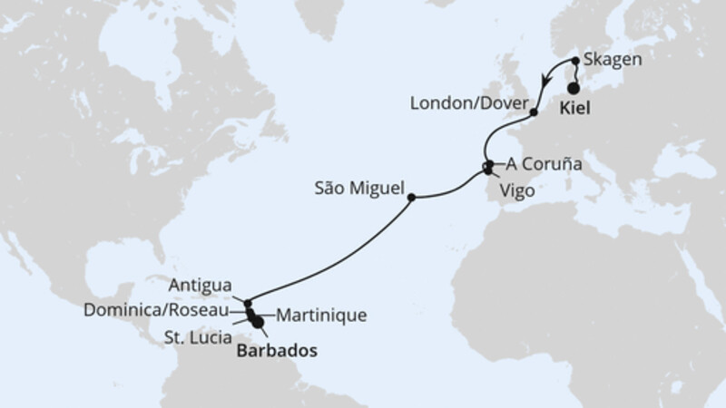 Von Kiel über die Azoren nach Barbados Von Kiel über die Azoren nach Barbados