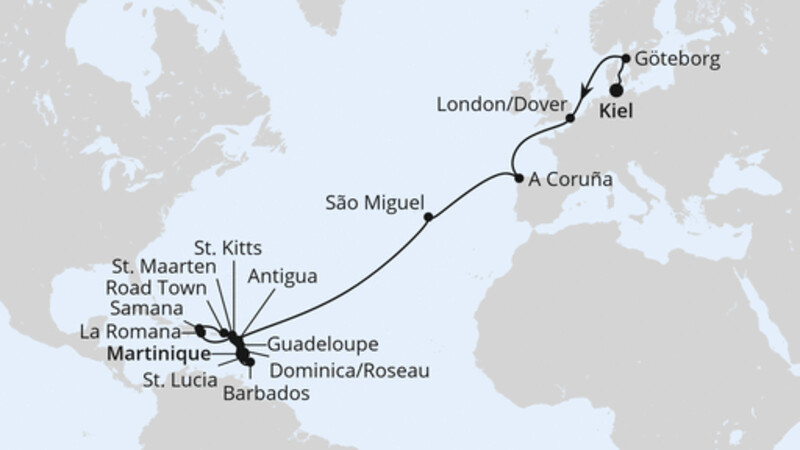 Von Kiel nach Martinique