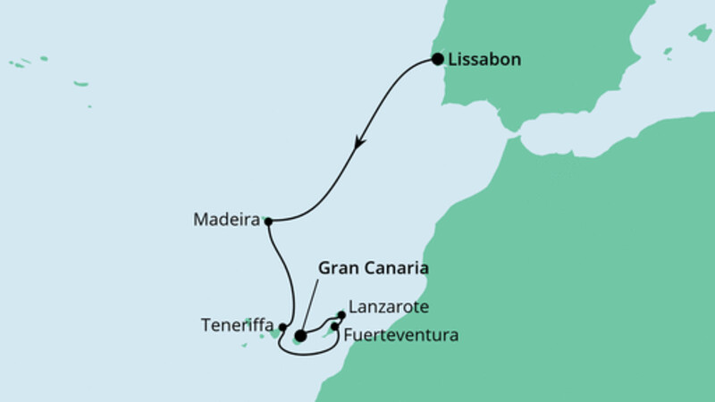 Von Lissabon nach Gran Canaria