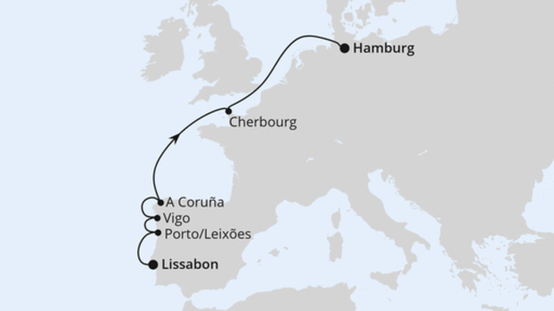 Von Lissabon über Galicien nach Hamburg Von Lissabon über Galicien nach Hamburg