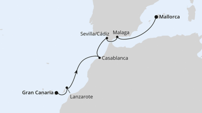 Kanaren, Marokko & Andalusien ab Gran Canaria 2 Kanaren, Marokko & Andalusien ab Gran Canaria 2