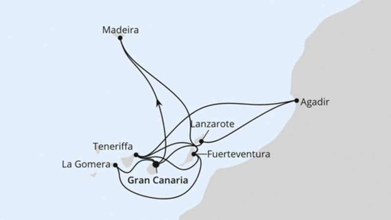 Große Kanaren-Reise mit Madeira & Marokko Große Kanaren-Reise mit Madeira & Marokko