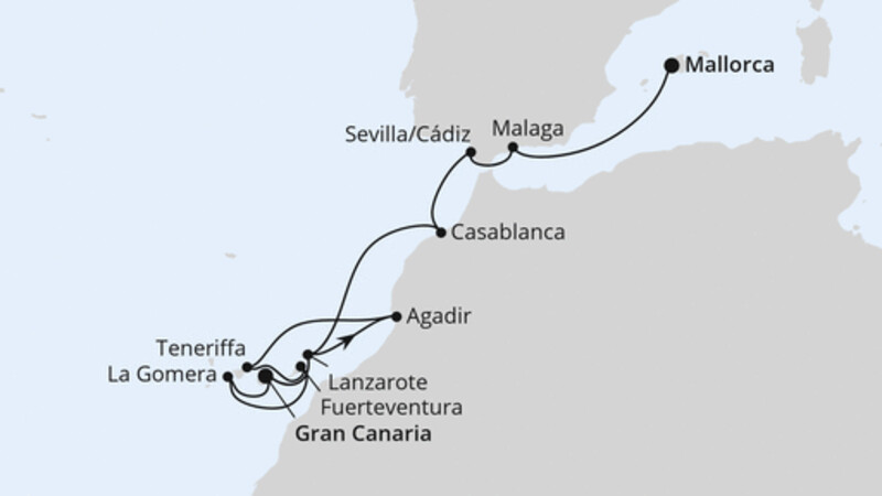 Kanaren, Marokko & Andalusien ab Gran Canaria 1 Kanaren, Marokko & Andalusien ab Gran Canaria 1