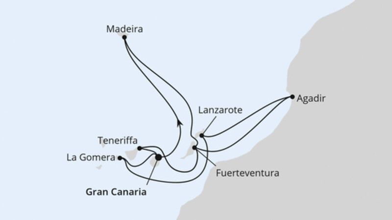 Große Kanaren-Reise mit Madeira & Marokko Große Kanaren-Reise mit Madeira & Marokko