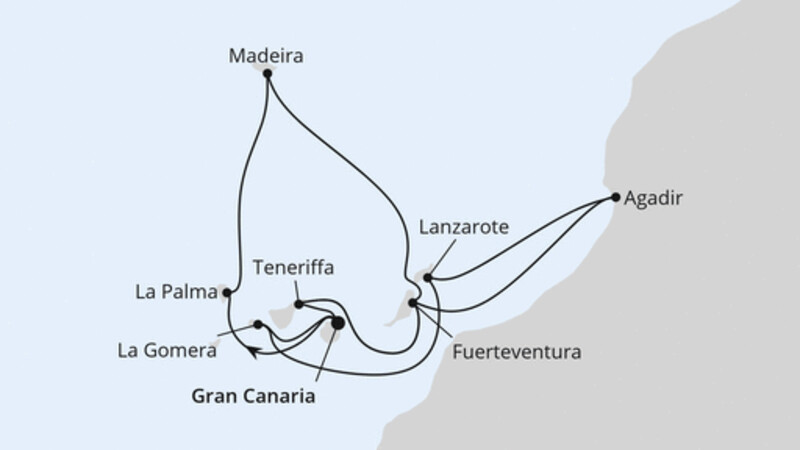Große Kanaren-Reise mit Madeira & Marokko Große Kanaren-Reise mit Madeira & Marokko