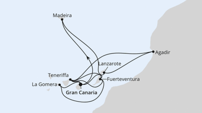 Große Kanaren-Reise mit Madeira & Marokko Große Kanaren-Reise mit Madeira & Marokko