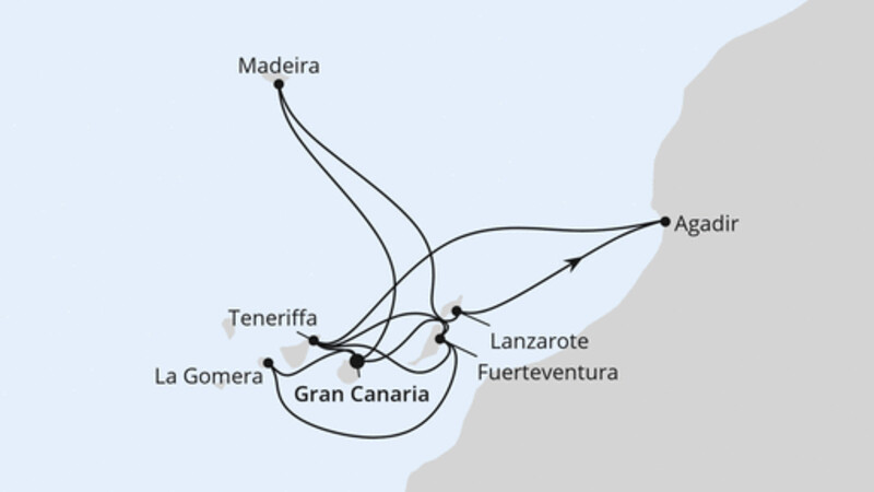 Große Kanaren-Reise mit Madeira & Marokko Große Kanaren-Reise mit Madeira & Marokko