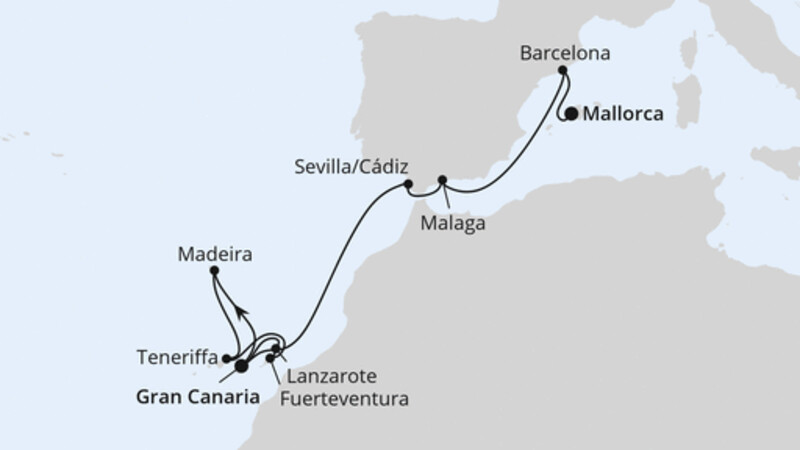 Kanaren, Madeira & Andalusien ab Gran Canaria Kanaren, Madeira & Andalusien ab Gran Canaria