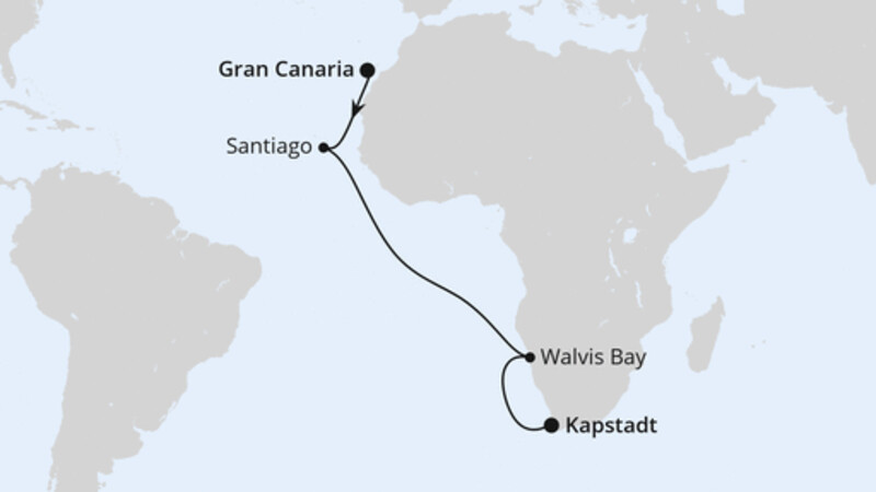 Von Gran Canaria über Namibia nach Kapstadt Von Gran Canaria über Namibia nach Kapstadt