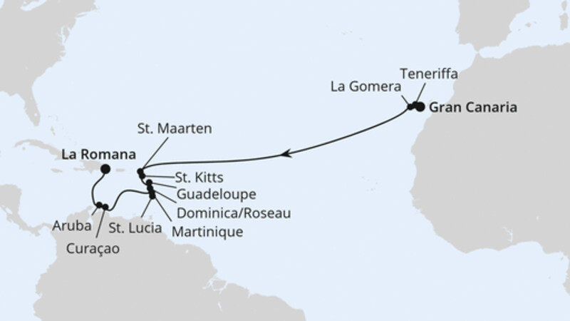 Von Gran Canaria in die Dominikanische Republik Von Gran Canaria in die Dominikanische Republik