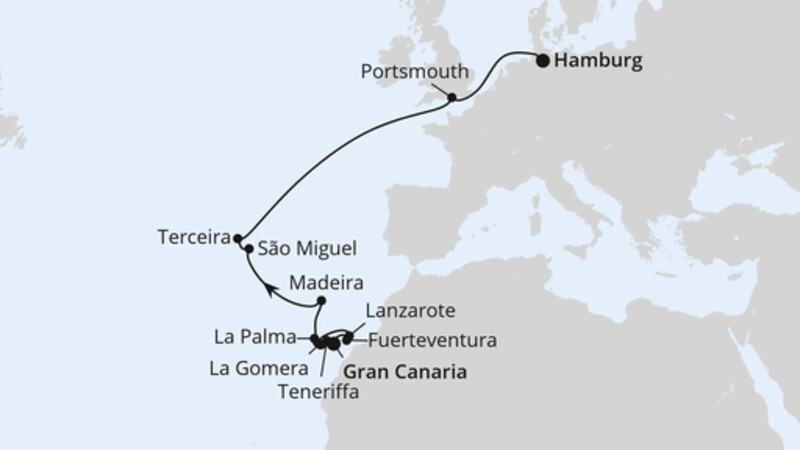 Von Gran Canaria über die Azoren nach Hamburg 2 Von Gran Canaria über die Azoren nach Hamburg 2