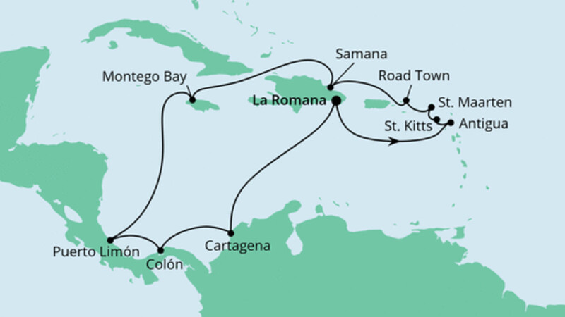 Karibik & Mittelamerika ab Dominikanische Republik