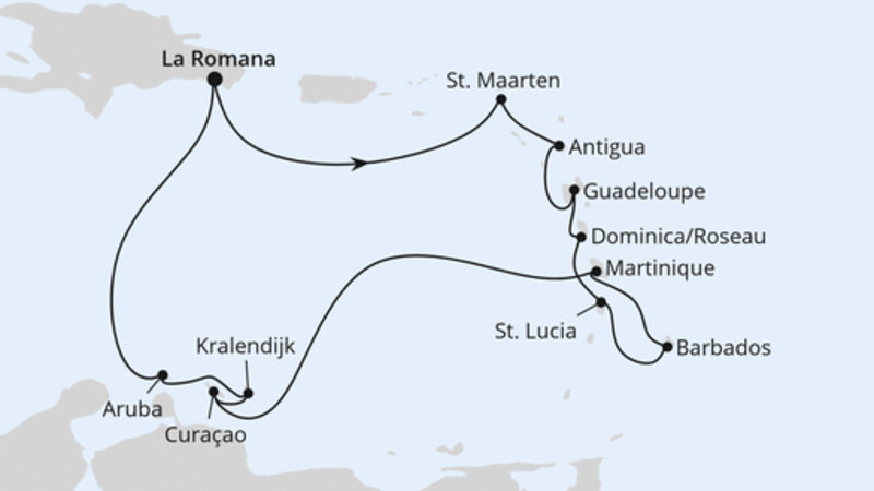Karibische Inseln ab Dominikanische Republik Karibische Inseln ab Dominikanische Republik