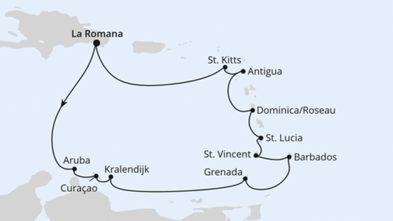 Karibische Inseln ab Dominikanische Republik