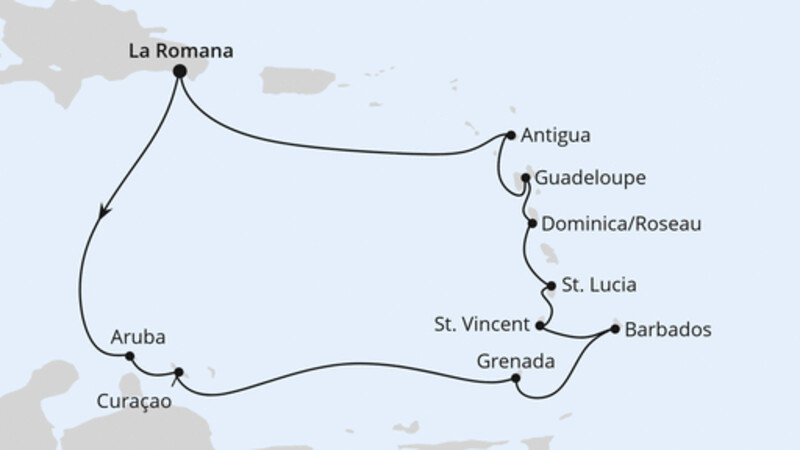 Karibische Inseln ab Dominikanische Republik Karibische Inseln ab Dominikanische Republik