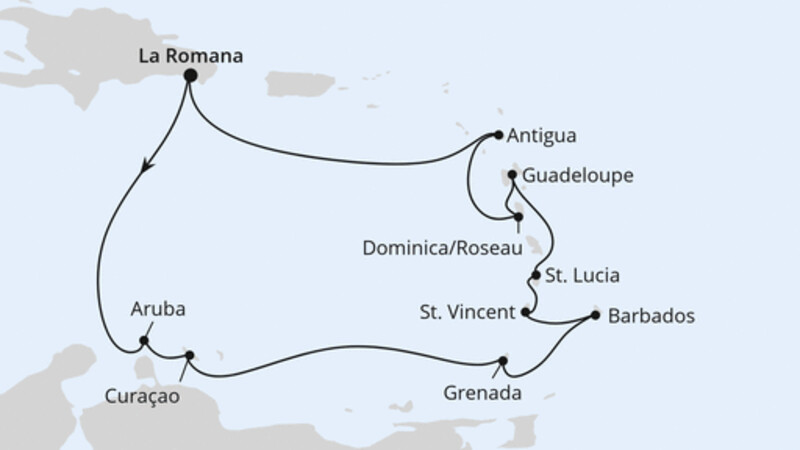 Karibische Inseln ab Dominikanische Republik Karibische Inseln ab Dominikanische Republik