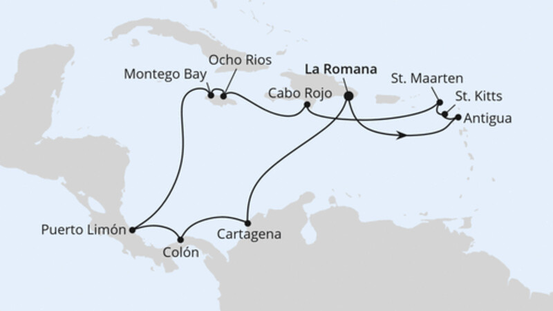 Karibik & Mittelamerika ab Dominikanische Republik Karibik & Mittelamerika ab Dominikanische Republik
