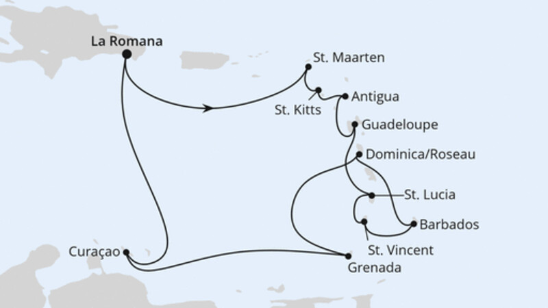 Karibische Inseln ab Dominikanische Republik 1 Karibische Inseln ab Dominikanische Republik 1
