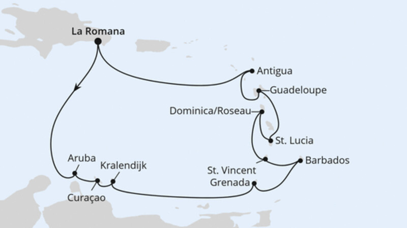Karibische Inseln ab Dominikanische Republik Karibische Inseln ab Dominikanische Republik