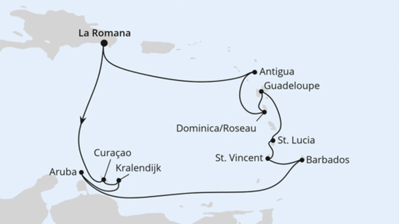 Karibische Inseln ab Dominikanische Republik Karibische Inseln ab Dominikanische Republik