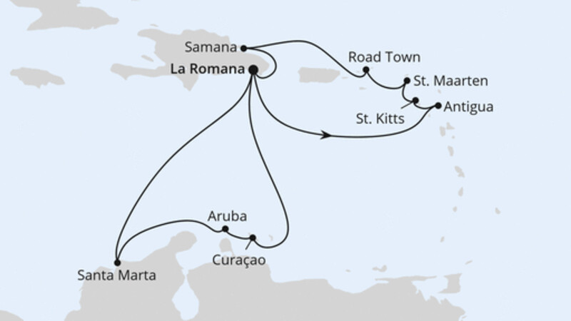 Karibische Inseln ab Dominikanische Republik 2 Karibische Inseln ab Dominikanische Republik 2