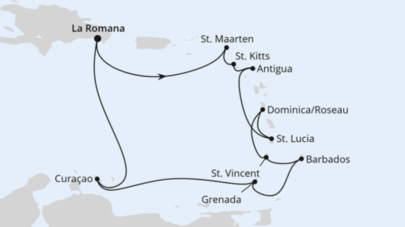 Karibische Inseln ab Dominikanische Republik 1 Karibische Inseln ab Dominikanische Republik 1