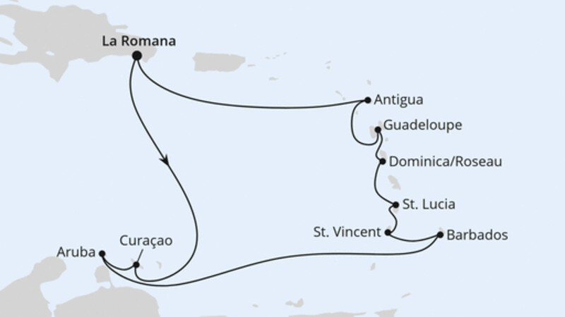 Karibische Inseln ab Dominikanische Republik Karibische Inseln ab Dominikanische Republik