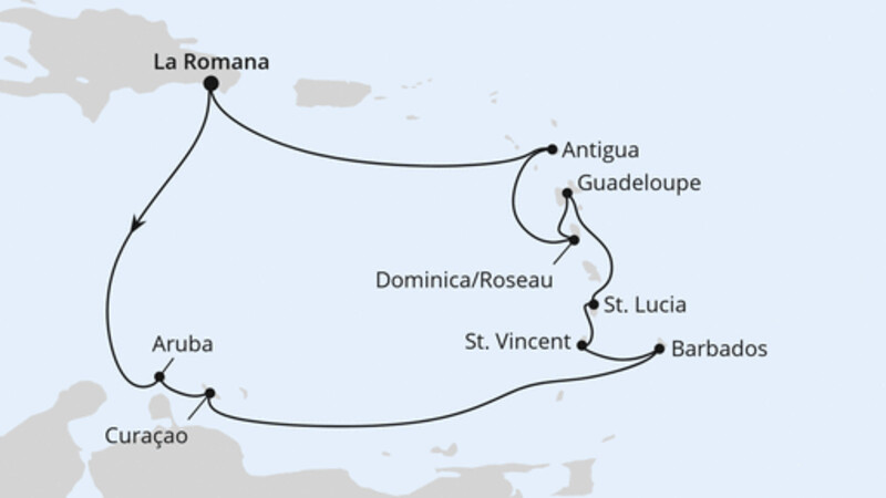 Karibische Inseln ab Dominikanische Republik Karibische Inseln ab Dominikanische Republik