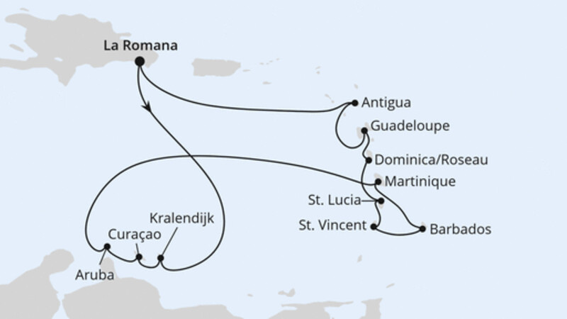 Karibische Inseln ab Dominikanische Republik Karibische Inseln ab Dominikanische Republik