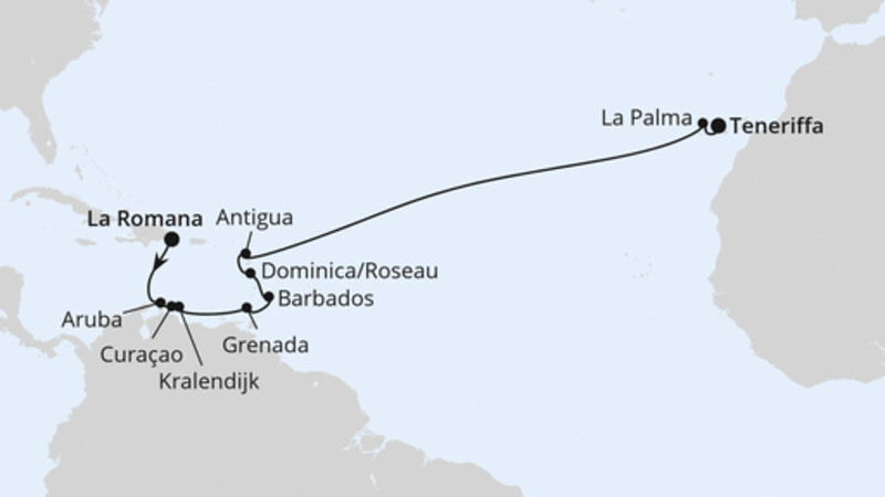 Von der Dominikanischen Republik nach Teneriffa