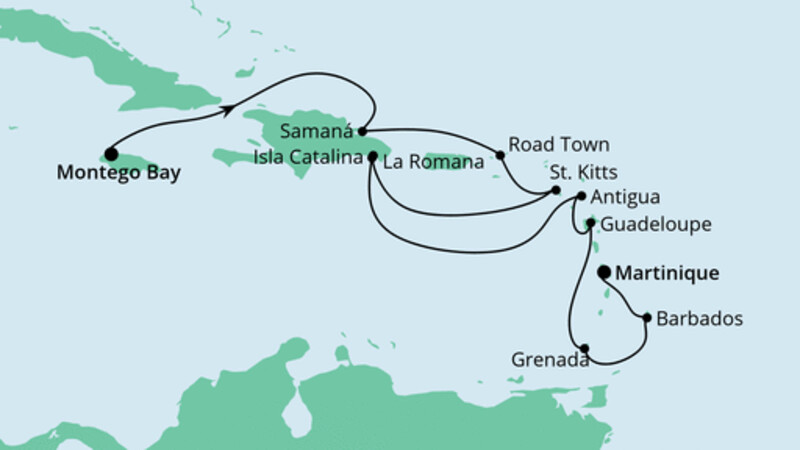 Karibik mit Kleinen Antillen