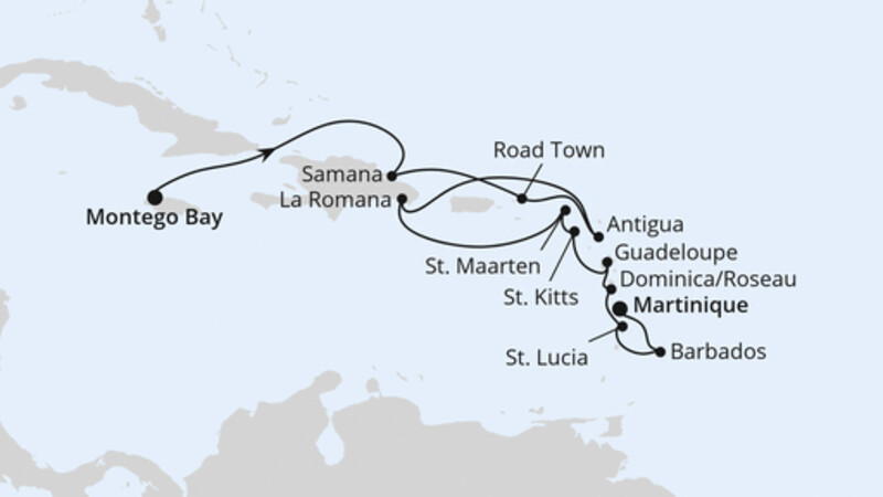 Karibik mit Kleinen Antillen ab Jamaika Karibik mit Kleinen Antillen ab Jamaika