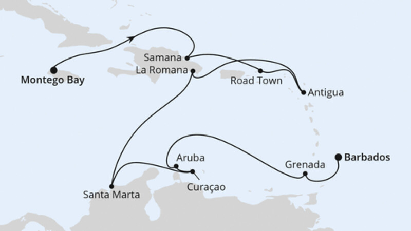 Karibik mit Kleinen Antillen ab Jamaika Karibik mit Kleinen Antillen ab Jamaika