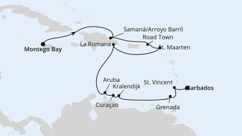 Karibische Inseln ab Jamaika Karibische Inseln ab Jamaika