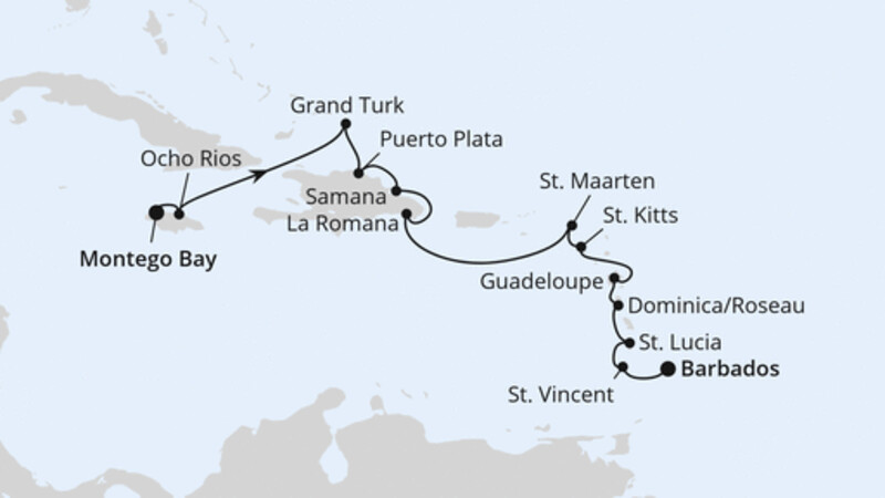 Karibik mit Kleinen Antillen ab Jamaika Karibik mit Kleinen Antillen ab Jamaika