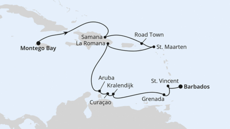 Karibische Inseln ab Jamaika Karibische Inseln ab Jamaika