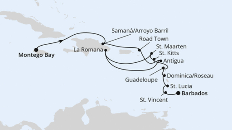 Karibik mit Kleinen Antillen ab Jamaika Karibik mit Kleinen Antillen ab Jamaika