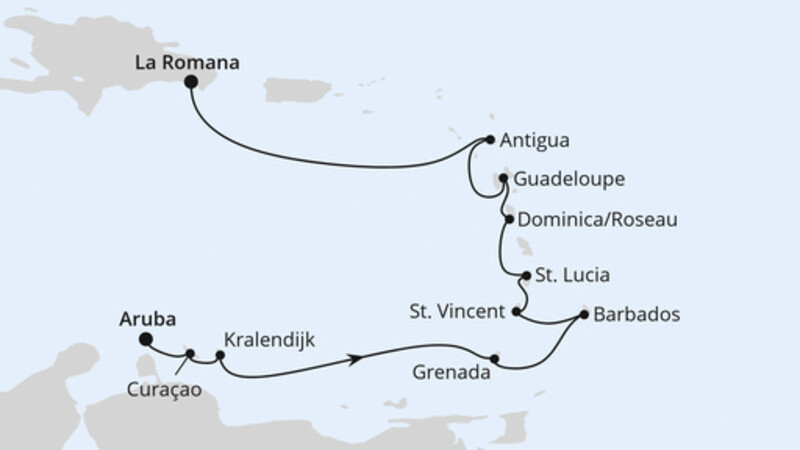 Feiertagsreise Karibische Inseln ab Aruba Feiertagsreise Karibische Inseln ab Aruba