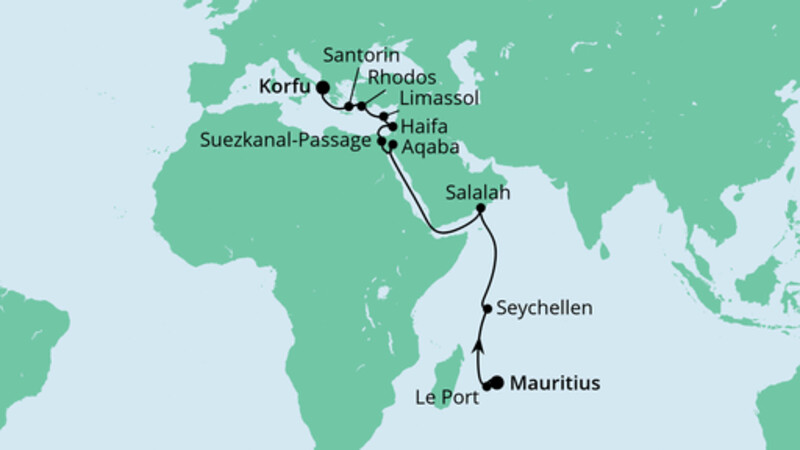 Von Mauritius nach Korfu