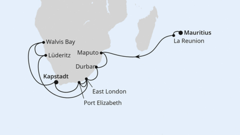 Südliches Afrika mit La Reunion ab Mauritius Südliches Afrika mit La Reunion ab Mauritius