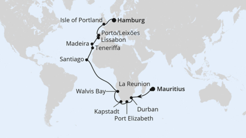 Von Mauritius nach Hamburg
