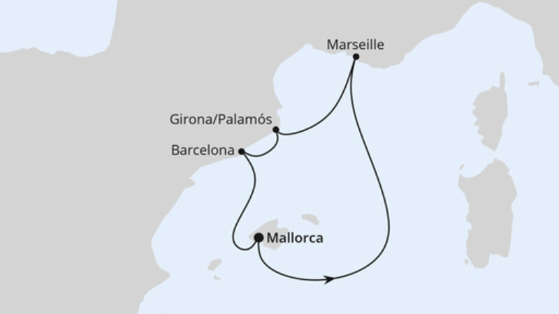 Côte Bleue & Costa Brava ab Mallorca Côte Bleue & Costa Brava ab Mallorca