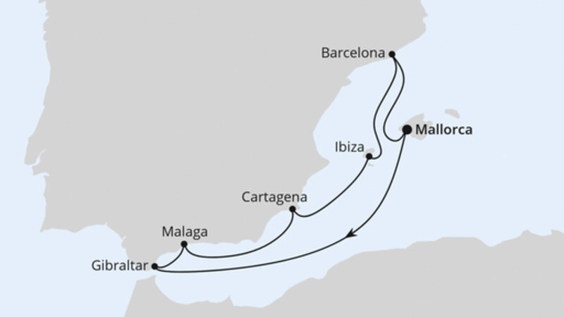 Mediterrane Schätze mit Gibraltar ab Mallorca