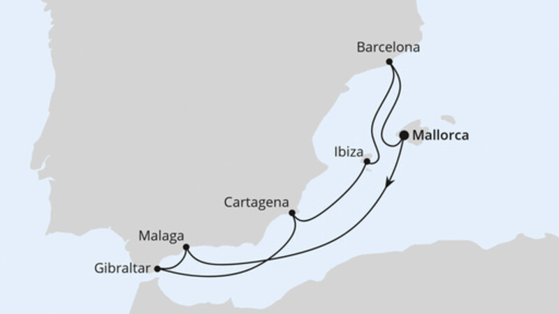 Mediterrane Schätze mit Gibraltar ab Mallorca