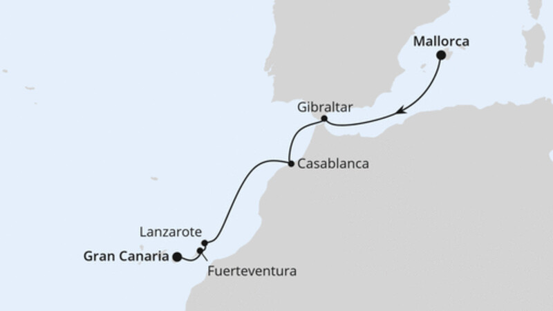 Kanaren & Marokko mit Gibraltar ab Mallorca Kanaren & Marokko mit Gibraltar ab Mallorca