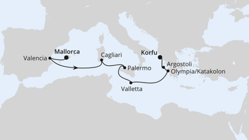 Spanien, Italien & Griechenland ab Mallorca Spanien, Italien & Griechenland ab Mallorca