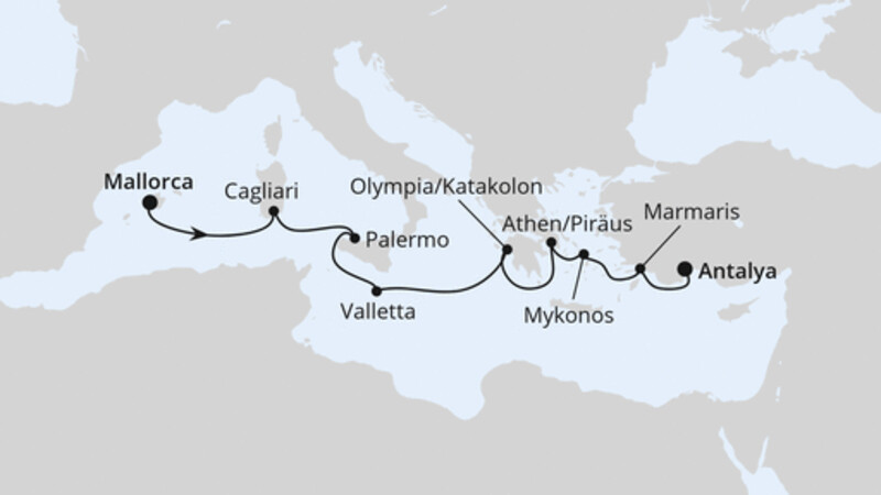 Italien, Griechenland & Türkei ab Mallorca Italien, Griechenland & Türkei ab Mallorca