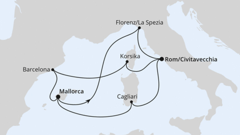 Spanien, Frankreich & Italien ab Mallorca 1 Spanien, Frankreich & Italien ab Mallorca 1