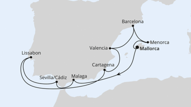 Spanien, Portugal & Balearen ab Mallorca Spanien, Portugal & Balearen ab Mallorca