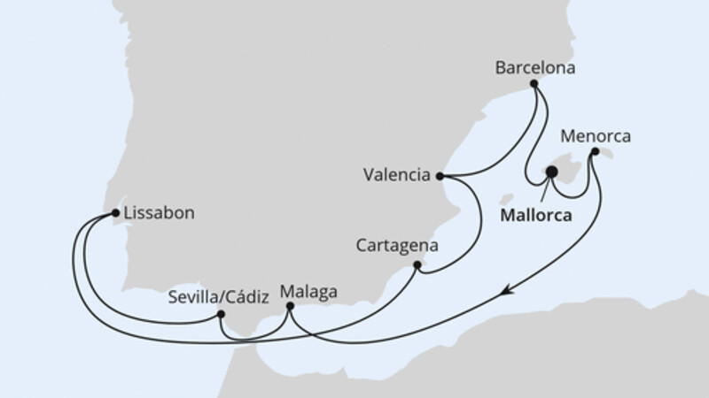 Spanien, Portugal & Balearen ab Mallorca Spanien, Portugal & Balearen ab Mallorca